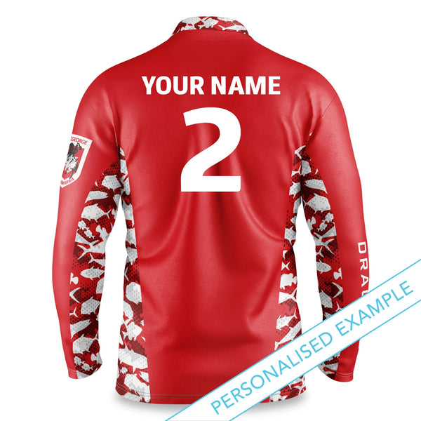 NRL Dragons 'Reef Runner' Fishing Shirt - Adult - Ashtabula