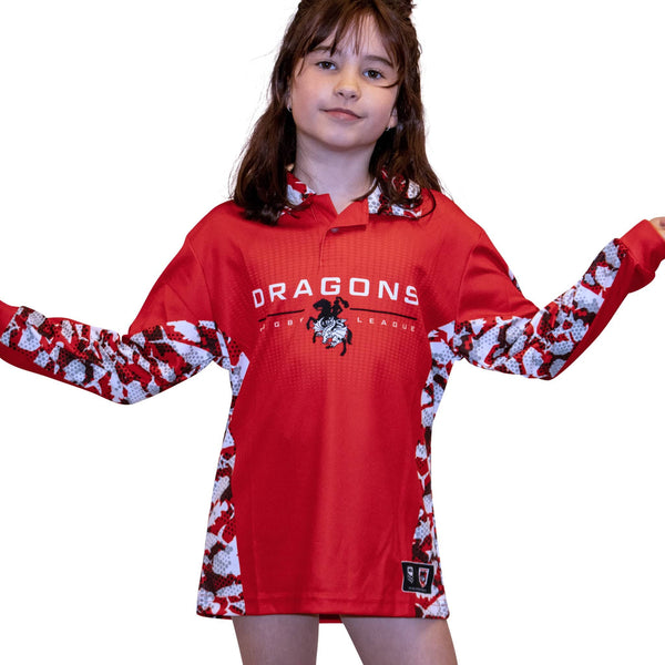 NRL Dragons 'Reef Runner' Fishing Shirt - Youth - Ashtabula