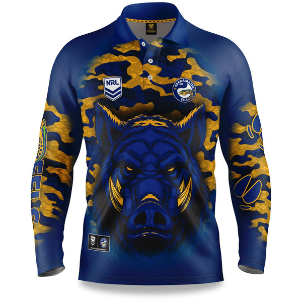 NRL Eels "Razorback" Outback Shirts - Youth - Ashtabula