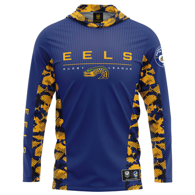 NRL Eels 'Reef Runner' Hooded Fishing Shirt - Adult - Ashtabula