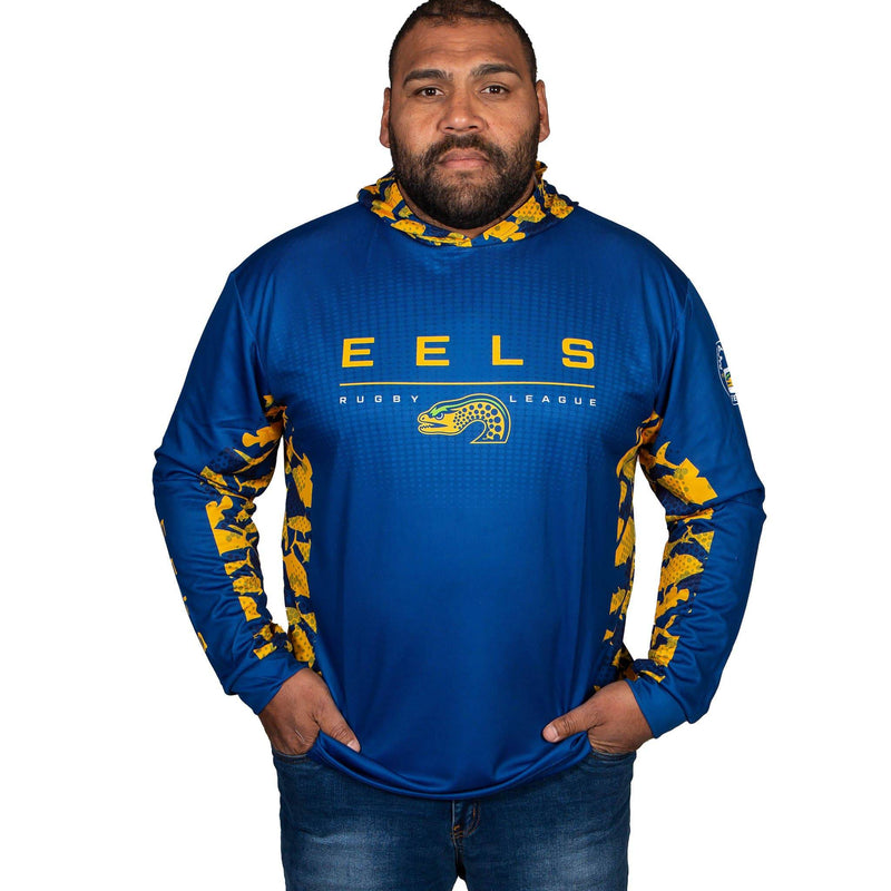 NRL Eels 'Reef Runner' Hooded Fishing Shirt - Adult - Ashtabula
