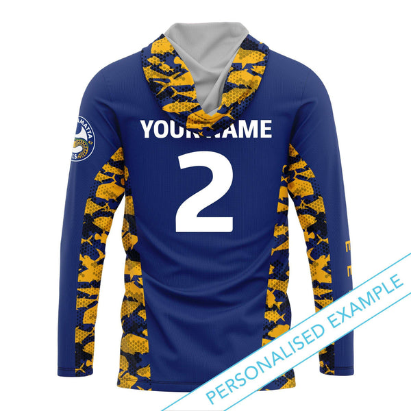 NRL Eels 'Reef Runner' Hooded Fishing Shirt - Youth - Ashtabula