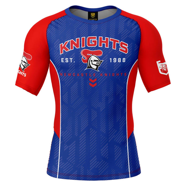 NRL Knights 'Blocker' Rash Vest - Adult - Ashtabula