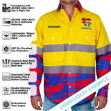 NRL Knights 'Camo' Hi-Vis Work Shirt - Ashtabula