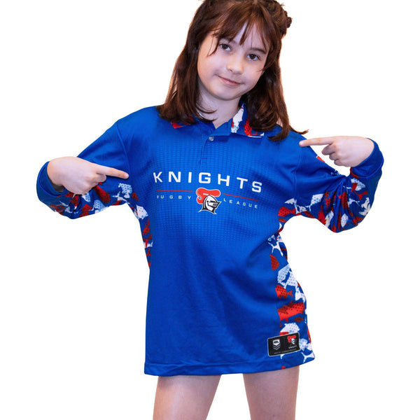 NRL Knights 'Reef Runner' Fishing Shirt - Youth - Ashtabula