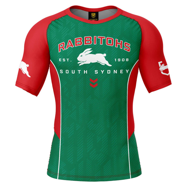 NRL Rabbitohs 'Blocker' Rash Vest - Adult - Ashtabula