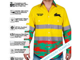 NRL Rabbitohs 'Camo' Hi-Vis Work Shirt - Ashtabula