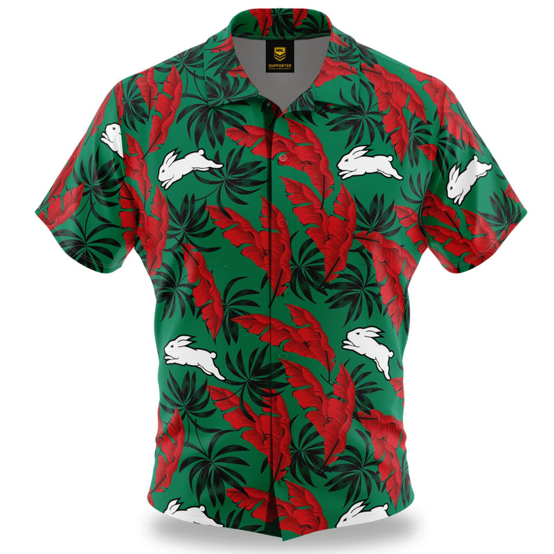NRL Rabbitohs 'Paradise' Hawaiian Shirt - Ashtabula