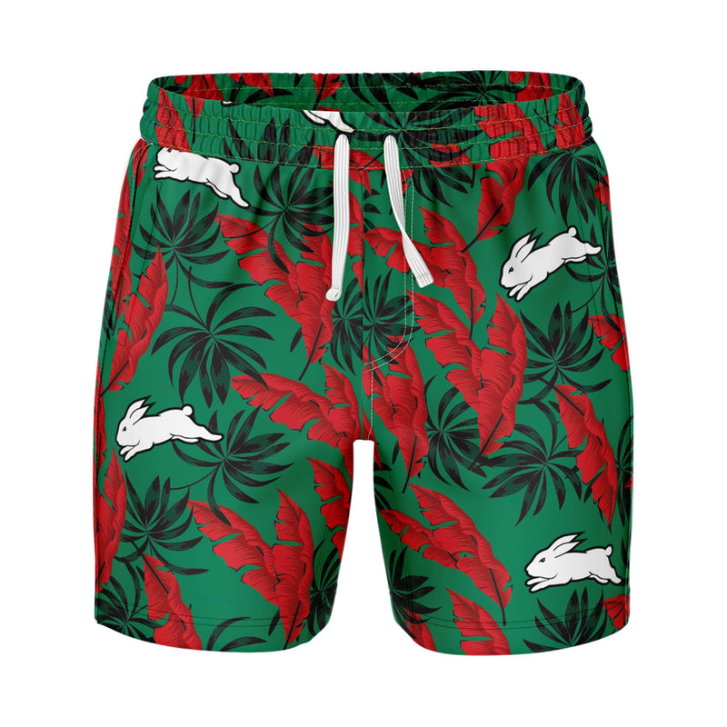 NRL Rabbitohs 'Paradise' Volley Swim Shorts - Ashtabula