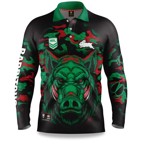 NRL Rabbitohs "Razorback" Outback Shirts - Adult - Ashtabula