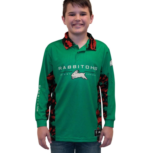 NRL Rabbitohs 'Reef Runner' Fishing Shirt - Youth - Ashtabula