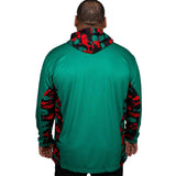 NRL Rabbitohs 'Reef Runner' Hooded Fishing Shirt - Adult - Ashtabula