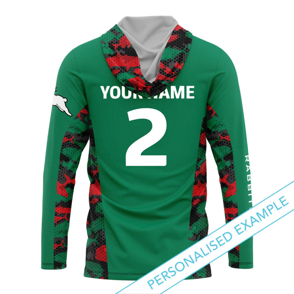 NRL Rabbitohs 'Reef Runner' Hooded Fishing Shirt - Youth - Ashtabula