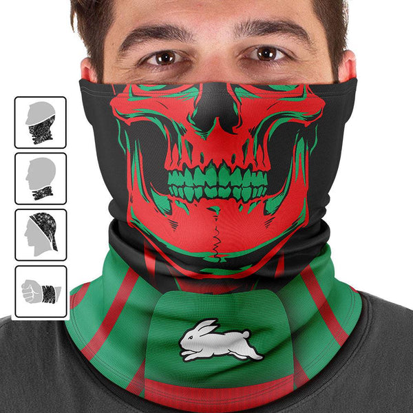NRL Rabbitohs "Skull-Face" Multi-Purpose Scarf - Ashtabula