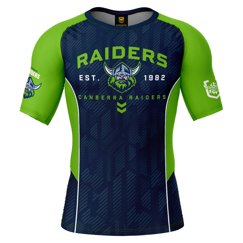 NRL Raiders 'Blocker' Rash Vest - Adult - Ashtabula