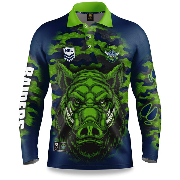 NRL Raiders "Razorback" Outback Shirts - Youth - Ashtabula