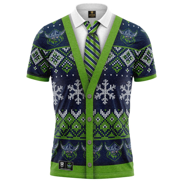 NRL Raiders XMAS Polo Shirt - Ashtabula