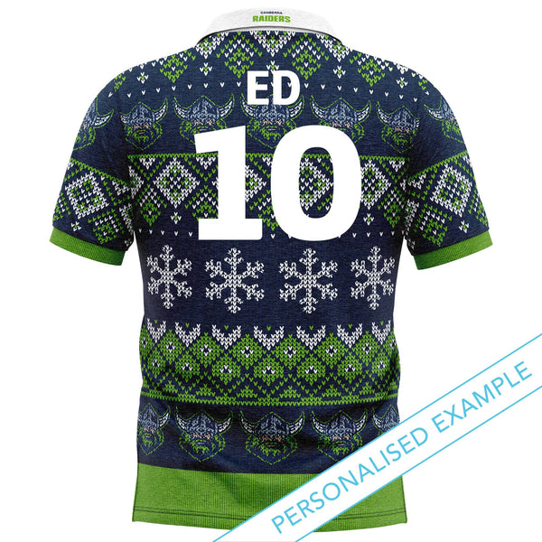 NRL Raiders XMAS Polo Shirt - Ashtabula