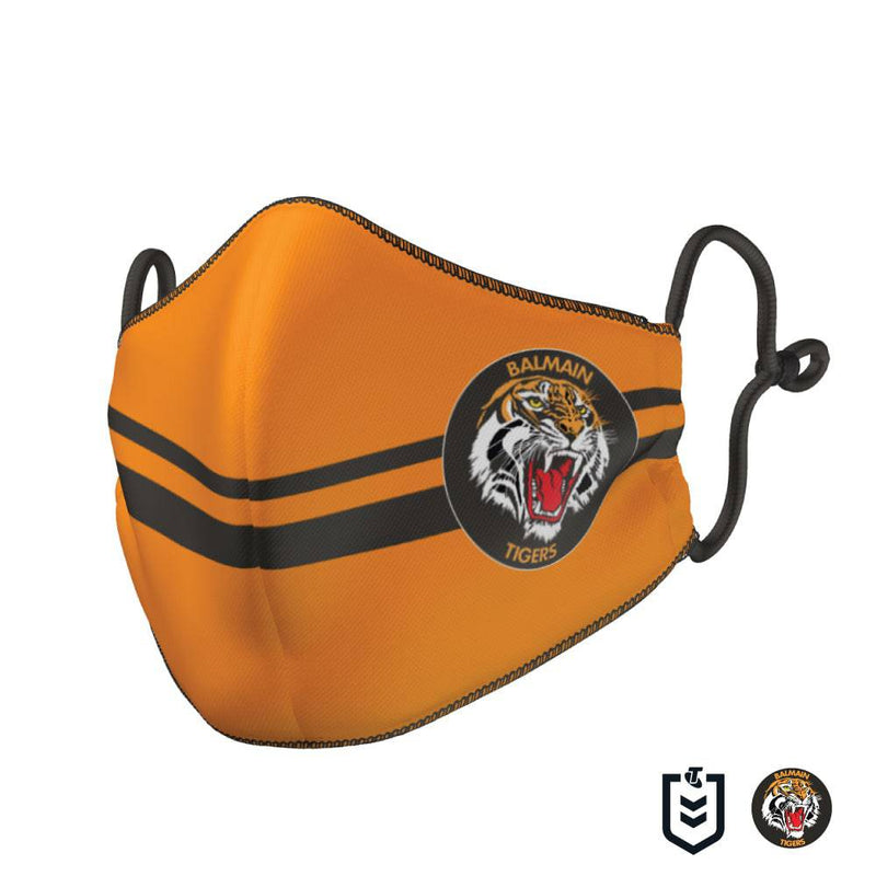 NRL Retro Balmain Tigers Face Mask - Ashtabula