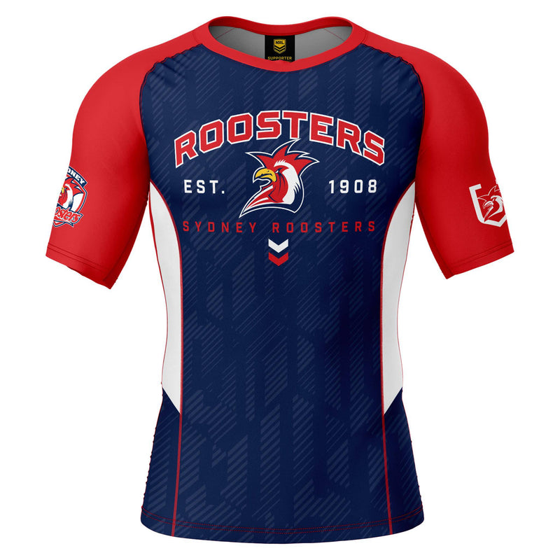 NRL Roosters 'Blocker' Rash Vest - Adult - Ashtabula
