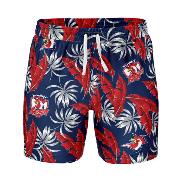 NRL Roosters 'Paradise' Volley Swim Shorts - Ashtabula