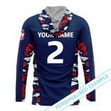 NRL Roosters 'Reef Runner' Hooded Fishing Shirt - Adult - Ashtabula