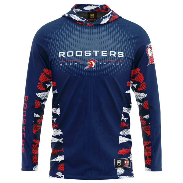 NRL Roosters 'Reef Runner' Hooded Fishing Shirt - Youth - Ashtabula