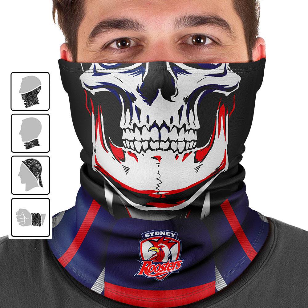 NRL Roosters "Skull-Face" Multi-Purpose Scarf - Ashtabula
