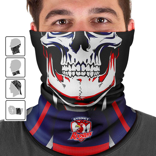 NRL Roosters "Skull-Face" Multi-Purpose Scarf - Ashtabula