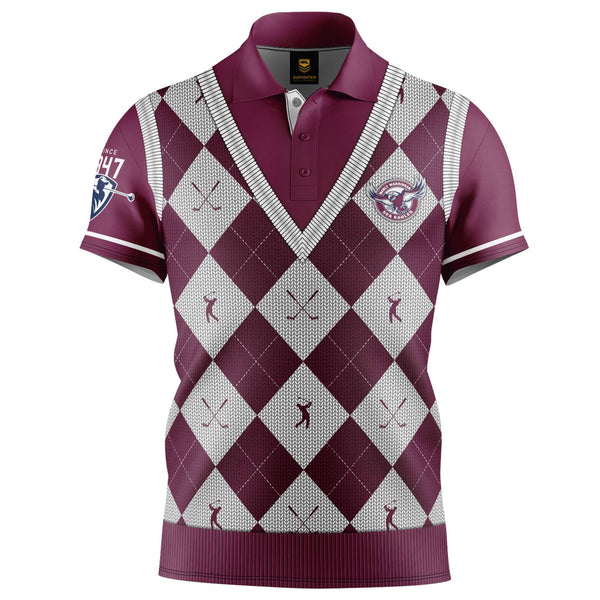 NRL Sea Eagles 'Fairway' Golf Polo Shirts - Ashtabula