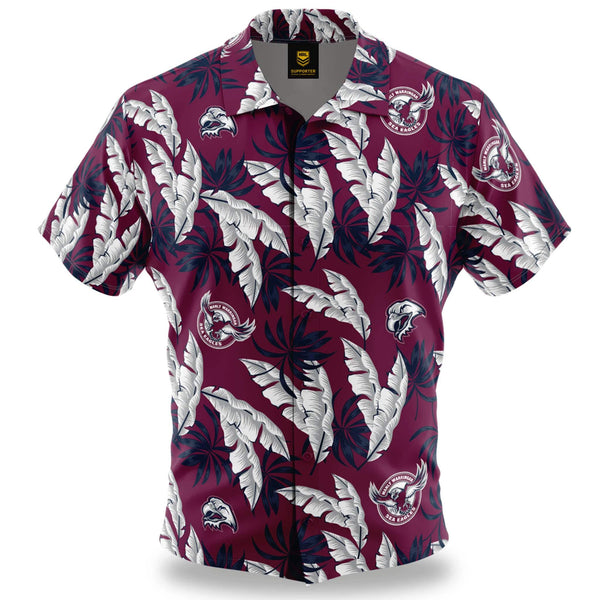 NRL Sea Eagles 'Paradise' Hawaiian Shirt - Ashtabula