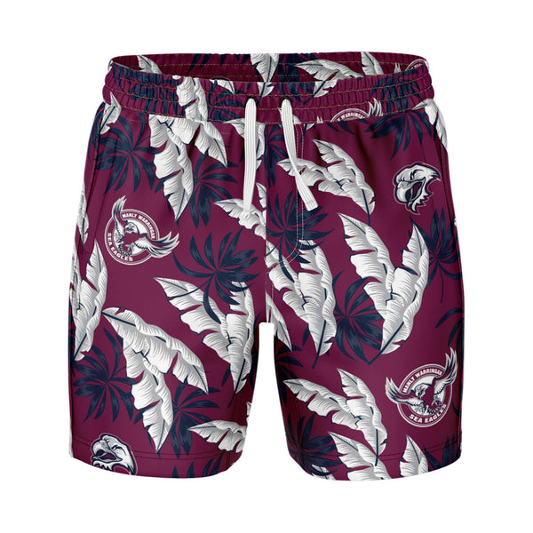 NRL Sea Eagles 'Paradise' Volley Swim Shorts - Ashtabula