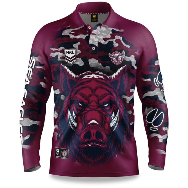 NRL Sea Eagles "Razorback" Outback Shirts - Adult - Ashtabula