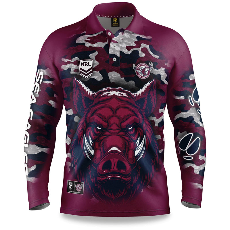 NRL Sea Eagles "Razorback" Outback Shirts - Adult - Ashtabula