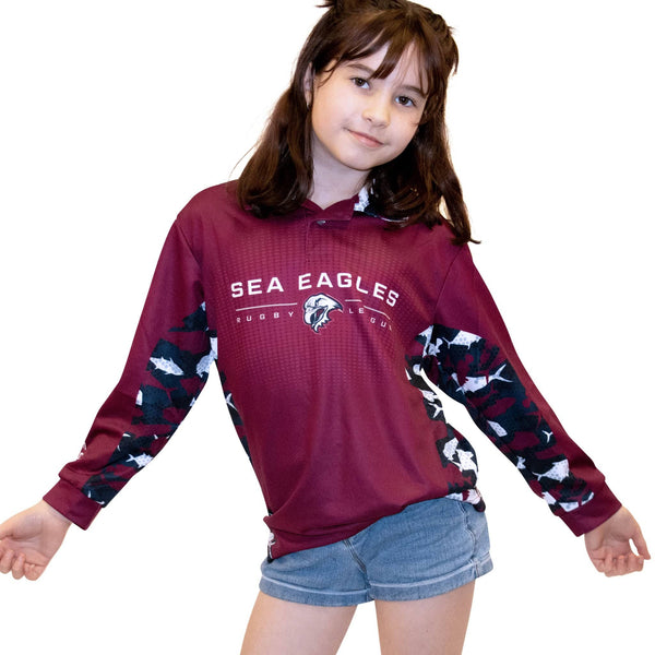 NRL Sea Eagles 'Reef Runner' Fishing Shirt - Youth - Ashtabula
