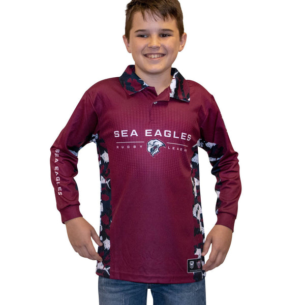 NRL Sea Eagles 'Reef Runner' Fishing Shirt - Youth - Ashtabula