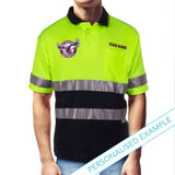 NRL Sea Eagles S/S Hi-Vis Polyface Cotton Polo - Ashtabula