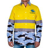 NRL Sharks 'Camo' Hi-Vis Work Shirt - Ashtabula