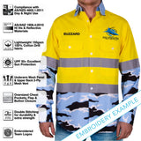 NRL Sharks 'Camo' Hi-Vis Work Shirt - Ashtabula