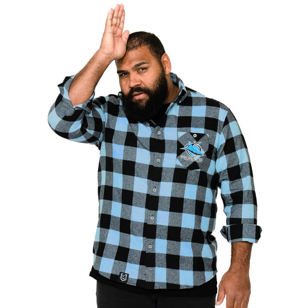 NRL Sharks 'Lumberjack' Flannel Shirt - Ashtabula