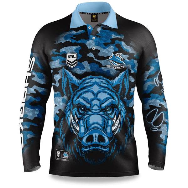 NRL Sharks "Razorback" Outback Shirts - Youth - Ashtabula