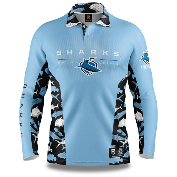 NRL Sharks 'Reef Runner' Fishing Shirt - Adult - Ashtabula