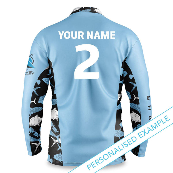NRL Sharks 'Reef Runner' Fishing Shirt - Adult - Ashtabula