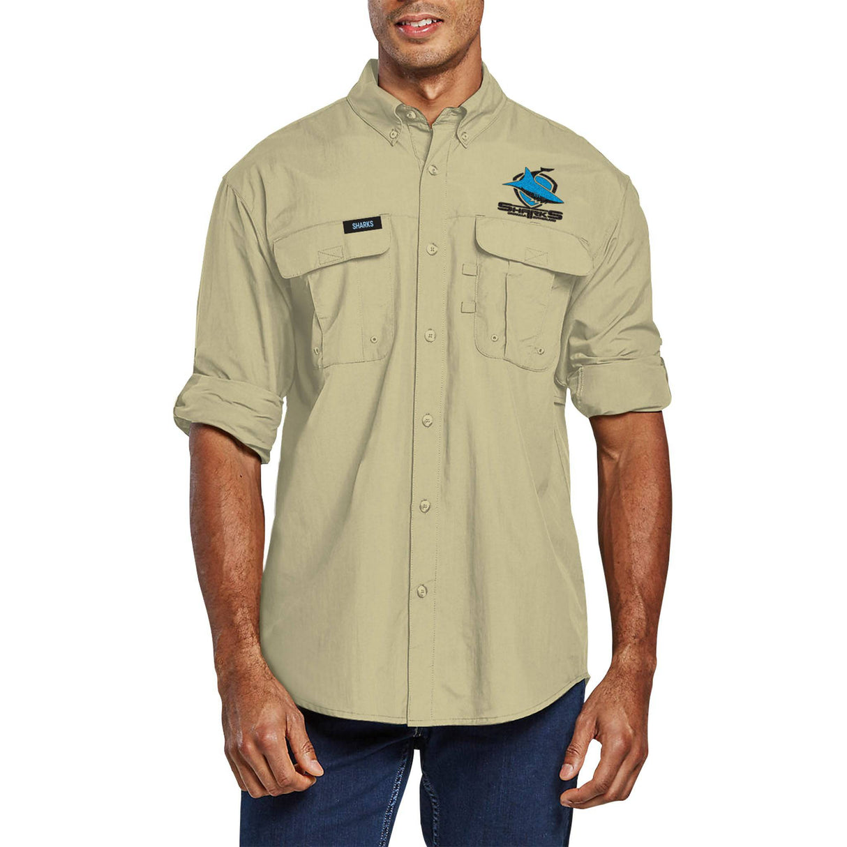 NRL Sharks 'Top End' Outdoor Shirt - Ashtabula