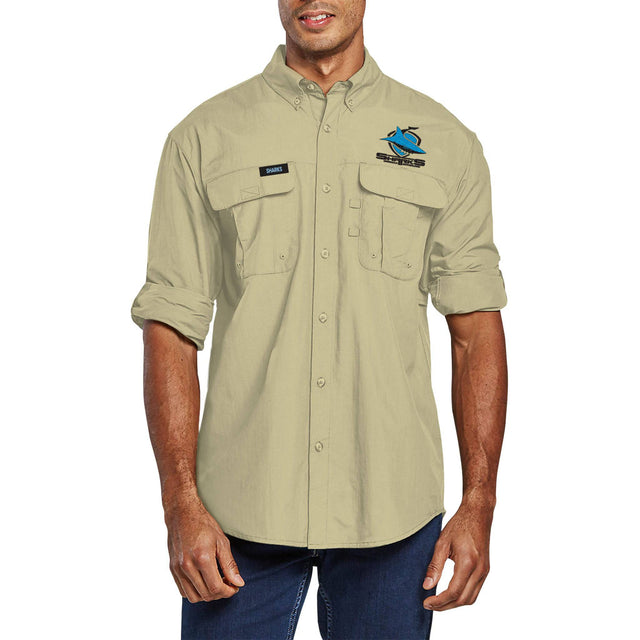 NRL Sharks 'Top End' Outdoor Shirt - Ashtabula