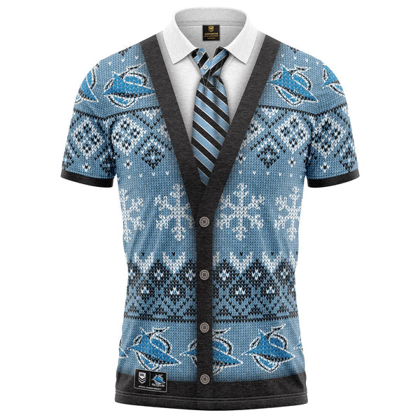NRL Sharks XMAS Polo Shirt - Ashtabula
