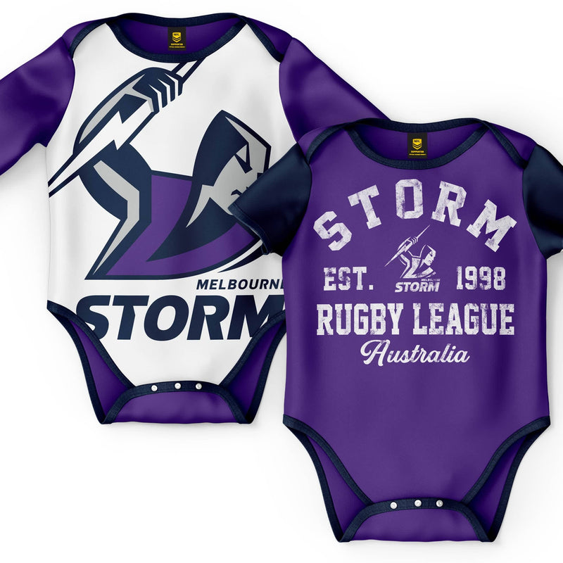 NRL Storm Infant 2pc Gift Set - Ashtabula