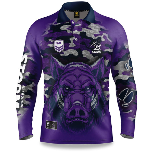 NRL Storm "Razorback" Outback Shirts - Adult - Ashtabula