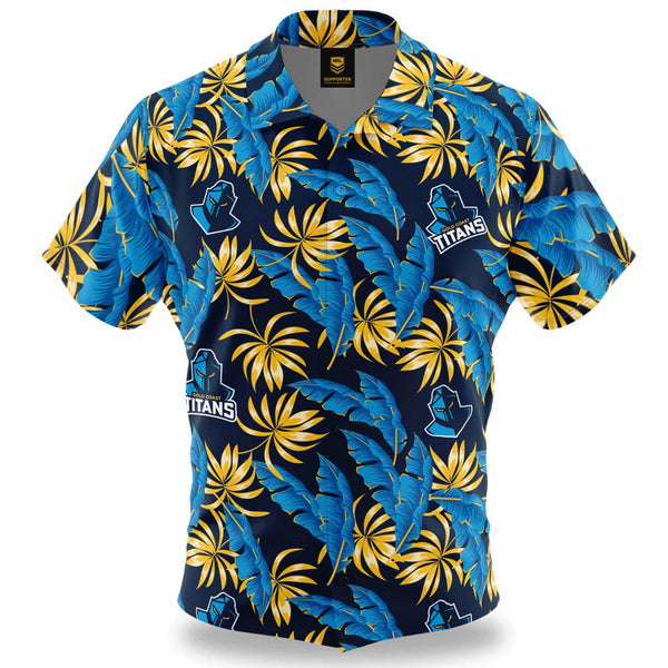 NRL Titans 'Paradise' Hawaiian Shirt - Ashtabula