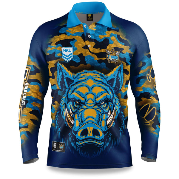 NRL Titans "Razorback" Outback Shirts - Youth - Ashtabula
